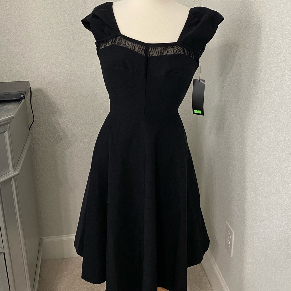 Stop Staring Black Fit and Flare Dress